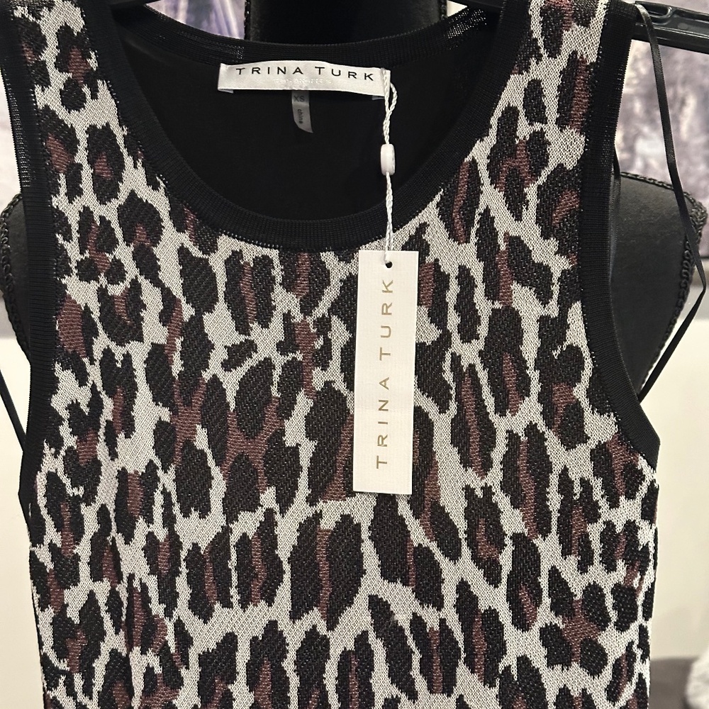 Trina Turk Animal Print A-line mini dress